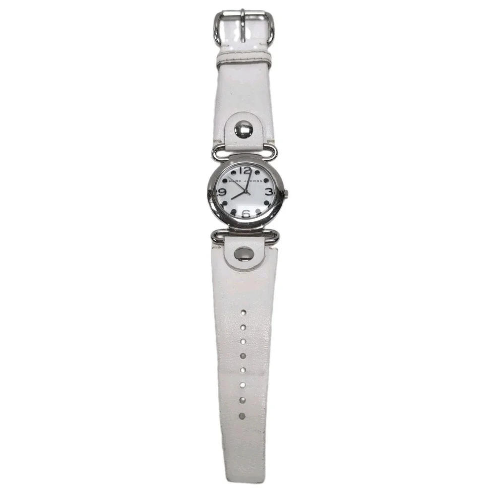 Marc by Marc Jacobs Molly Watch MBM1000 White Leather Strap w/ Box & Booklet
